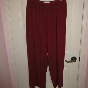 Red cotton/rayon pants